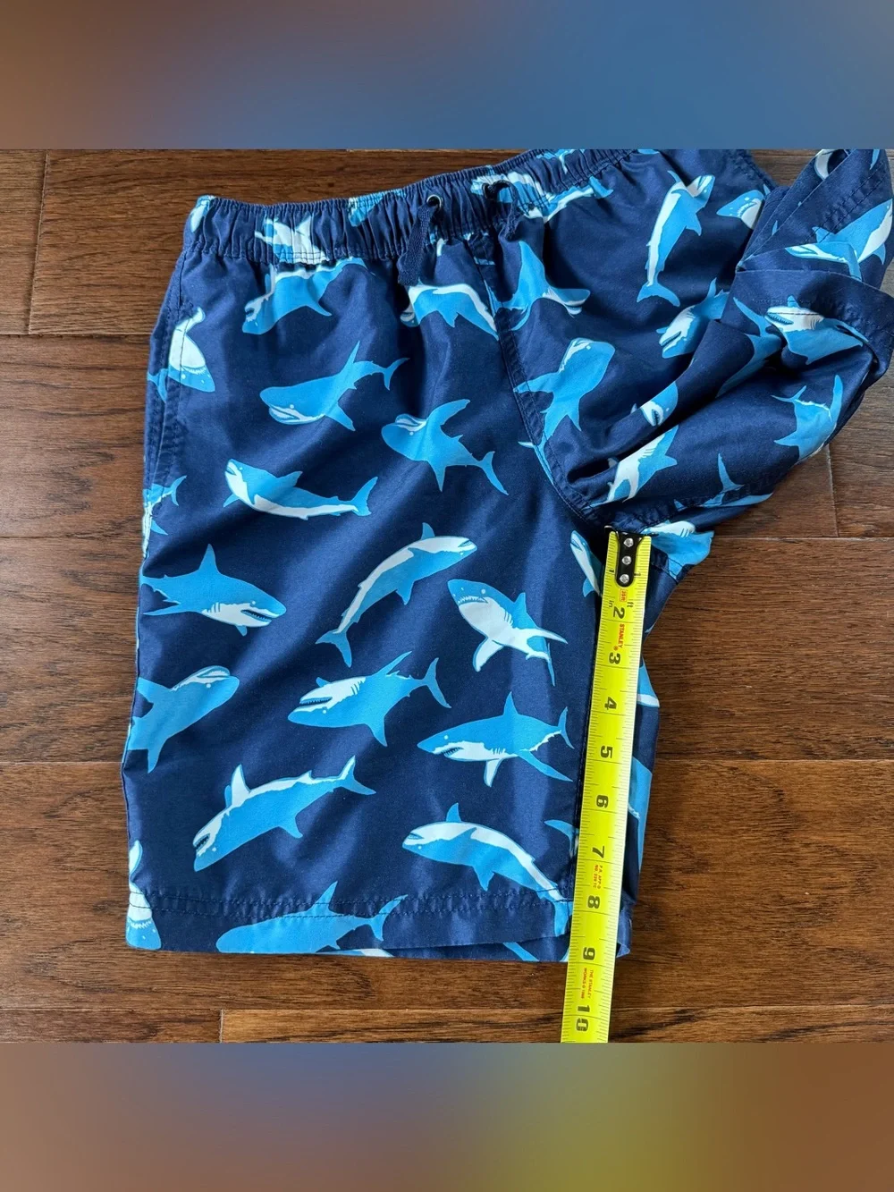 Hanna Andersson Boys Swim Trunks Blue Shark Print Size 150/US 12